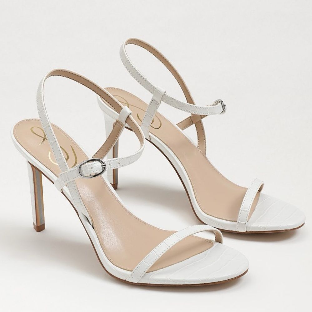 NEW Sam Edelman White Croc Doran Strappy Sandal 9.5